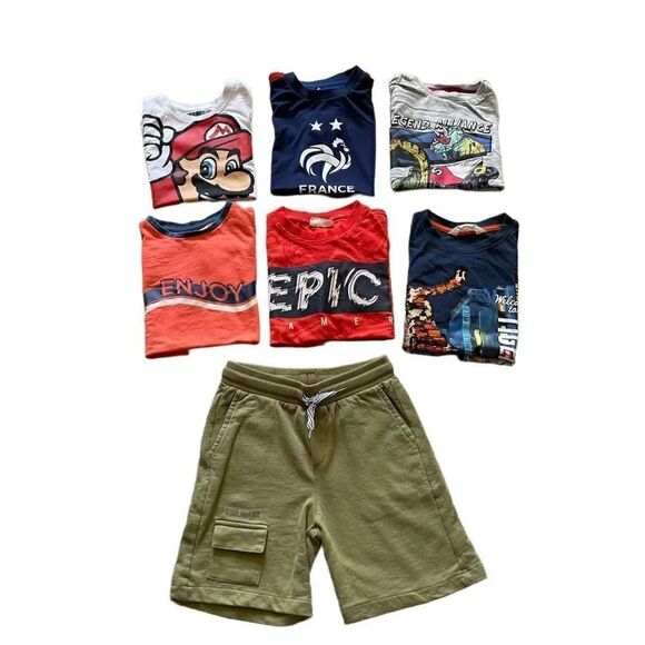 Mayoral Multicolor Cotton Short/ Long/ Sleeveless/ Short Bottoms 7 PC Bundle SZ8 - Picture 1 of 12